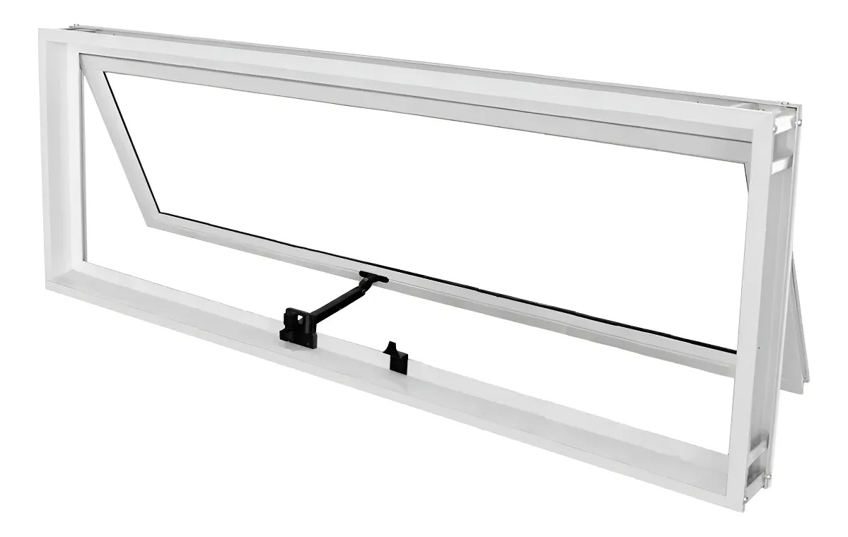 Brazo de Empuje Herrero 600x1200 Blanco Vidrio Simple 3mm