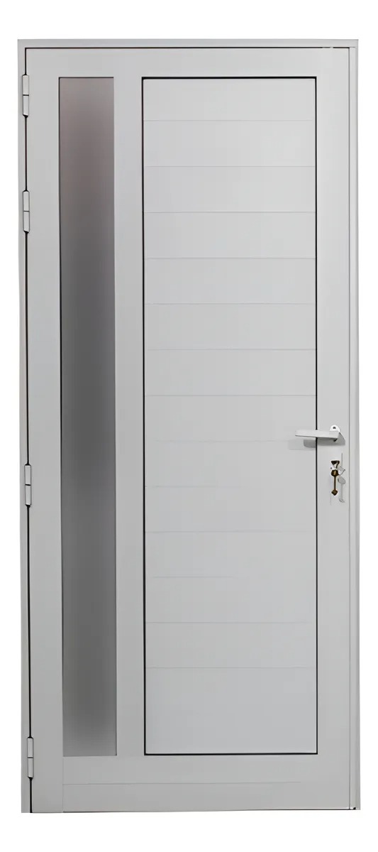 Puerta Herrero 26mm 800x2000 Vidrio lateral Blanco